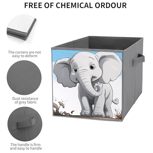 Boîtes de rangement pliables éléphant blanc pour ordonner la chambre bébé