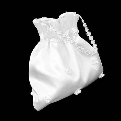 LUOEM Satin Blume Brautbeutel Handtasche Hochzeit