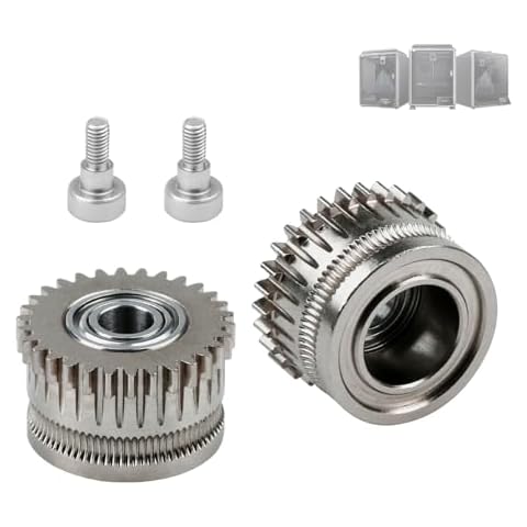 k1 Max Extruder Upgrade xirbbo Extruder Gears 2pcs Motor K1 Max Extruder Gears Kit for K1 / K1 Max / K1C Nickel Plated Hardened Steel Plating 3D Printer Accessories Parts Cover