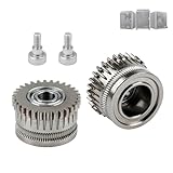 K1 Extruder Gear Kits, All Metal Nickel Plated Hardened Steel Plating Drive Gear K1 Max Extruder Gears Kit Compatible with Ender-3 V3/Ender-3 V3 Plus/K1 SE/K1C/K1/K1 Max 3D Printer
