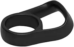 Suporte para garrafa de água de silicone para acampamento de 37 mm com alça para garrafa de água esportiva com fivela de pendurar corda de transporte (preto)