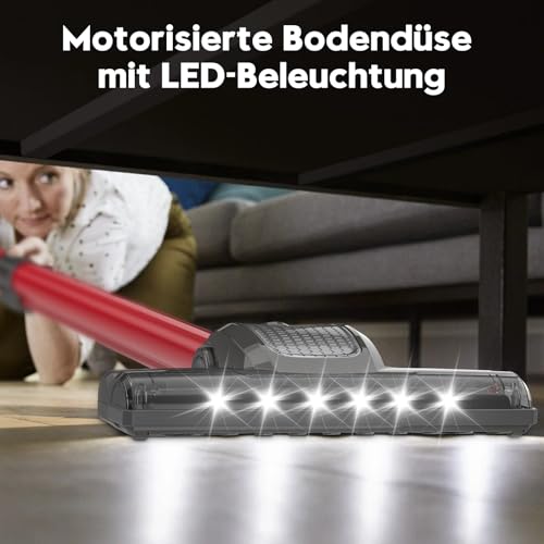 Akitas V10 Kabelloser Staubsauger 30V 450W Bis zu 50 Minuten Laufzeit 3 Saugstufen Hand- und Stielstaubsauger Bürstenloser Digitalmotor Wiederaufladbarer Lithium-Akku Ideal für Teppiche und Tierhaare - 6