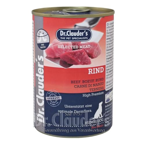 Dr. Clauders Selected Meat Rind | 6X 400g Hundefutter nass