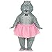 Widmann Costume de ballerine hippo, Unisexe-Adulte, 10131373, gris