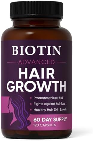 Hair Growth Vitamins, Biotin 10,000mcg, Collagen, Saw PalmettoA, ...