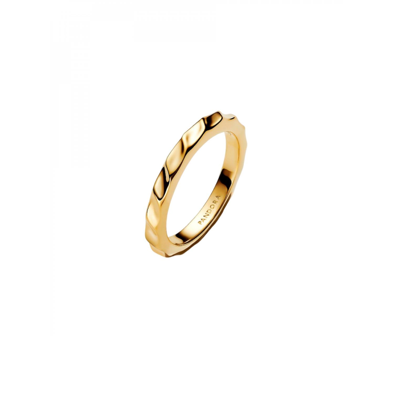 Pandora Anillo para mujer ondulado dorado 163885C00