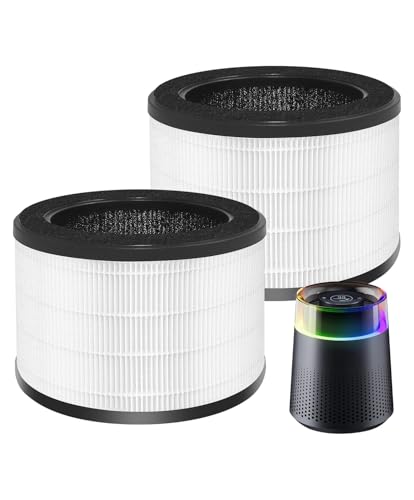 MSB5 Filter Replacement Compatible with Membrane Solutions MSB5 Air Purifiers, 3-in-1 H13 True Filter & Activated Carbon Filter for High-Efficient Filtration, 2 Pack