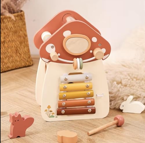 Cube d’activités en bois Montessori pour bébé dès 6 mois avec xylophone - 3