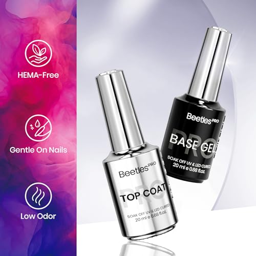 Image of Beetles Pro Gel Top and Base Coat Professional Nail Supplies 2Pcs 20ml