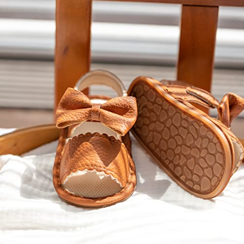Babelvit Infant Baby Girl Boy Sandals Comfort Premium Summer Outdoor Casual Beach Shoes With Flower Bowknot Anti Slip Rubber Sole Newborn Toddler Prewalker First Walking Shoes #TOP3