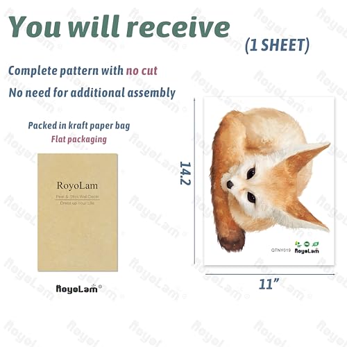 Vinilo decorativo animal zorrito Fennec Fox removible miniatura 4