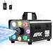 Fog Machine, AGPTEK 500W Portable Led Smoke Machine with Lights (Red, Blue, Green) & Wireless Remote Control for Halloween, Christmas, Wedding, Parties, DJ Performance & Stage Show