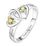VERSPRECHEN SIE RINGE: Personalisierte Namensringe sind perfekt, um tägliche Erinnerungen an Liebe, Versprechen, Familie oder Freundschaft zwischen Ihnen und dem glücklichen Empfänger zu verbergen. Bestellen Sie eine für sie oder passen Sie eine personalisierte für sich an. Der maßgeschneiderte Namensring ist einfach und elegant und passt zu jedem Stil