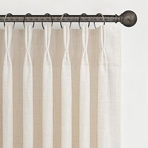 Pinch Pleated Linen Curtains 96 Inc...