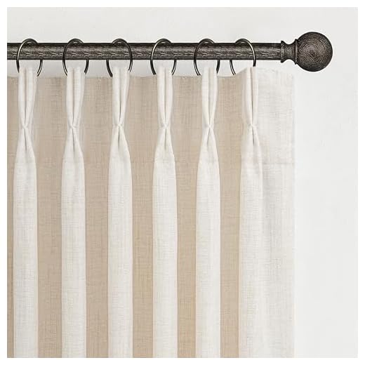 Pinch Pleated Linen Curtains 96 Inches Long