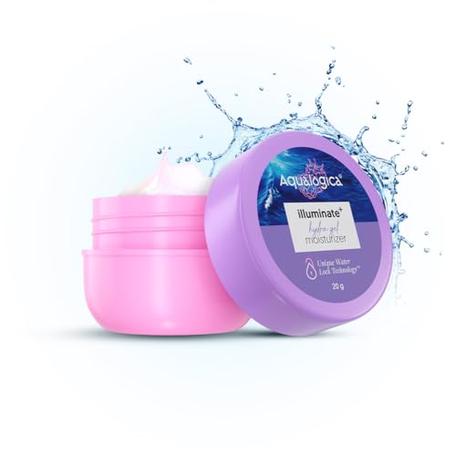 Image of Aqualogica Illuminate + Hydra Gel Moisturizer with Wild Berries & Alpha Arbutin - 20g 24 Hour Intense Hydration | Water-Like Gel Texture | Non-Sticky & Quick Absorbing for Luminous Skin | Suits Oily to Combination Skin I Men & Women