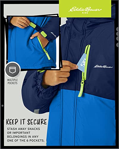 Eddie Bauer ERB13OU838A-NVL-L Kids' Ski Jacket - Waterproof 3 In 1 Insulated Coat thumb #3