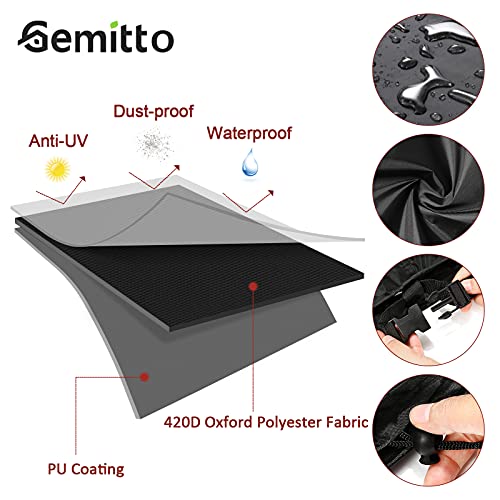 GEMITTO Pool Table Cover, Billiard Table Covers with Handles Buckles