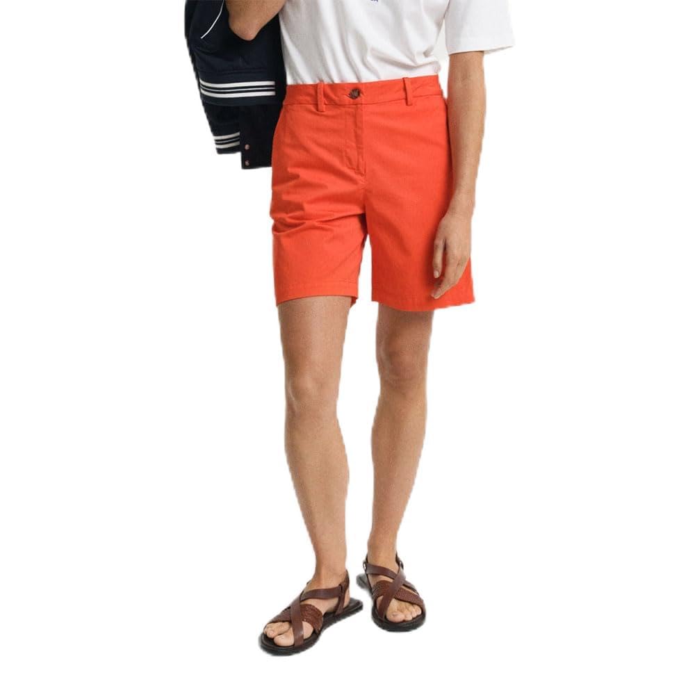 GANT Women's Chino Dress Shorts, Marled RED, 12