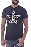 Diesel Herren T-Shirt mit Aufdruck auf der Brust