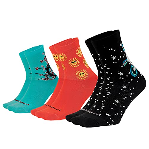 Defeet Aireator Women's 4" Cuff - 3 Pair Pack - Cycling, Running, Everyday, Made In Usa (Small) #TOP14