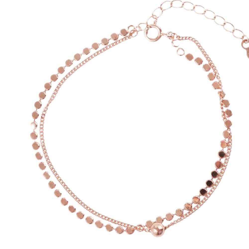 Collier argent 925 double couche perles chaîne de clavicule pour vos fêtes
