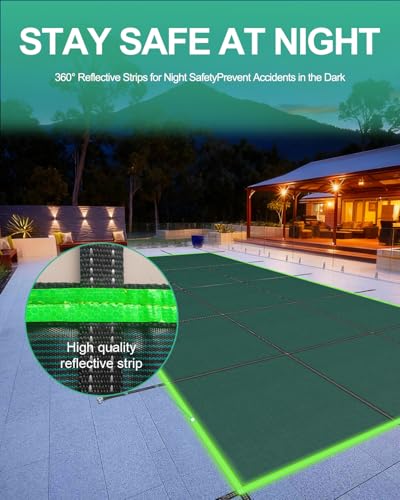Cobertor de seguridad para piscina 12x24 ft rectangular miniatura 3