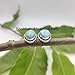 Larimar Studs Earrings for Women Natural Blue Larimar Gemstone Hypoallergenic Artisan Handmade 925 Sterling Silver Earrings Bohemian Vintage Twisted Wire Jewelry Anniversary Gift for Her