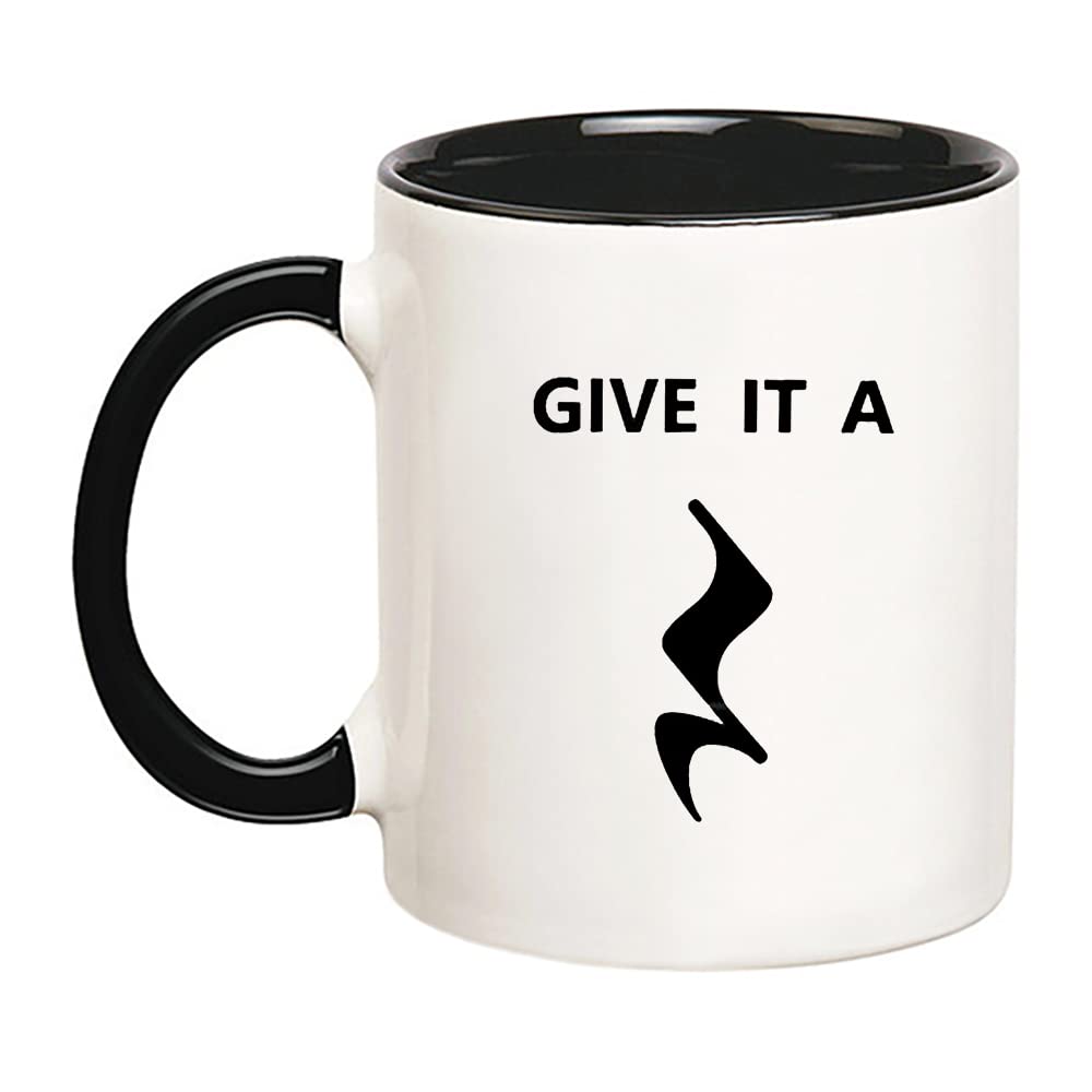 Fonhark Funny Band Teacher Mug - Choir Director, Orchestra Conductor, Music Teacher - Give It a Shit, Funny Dog, Cute Mom - 11 Oz Novelty Coffee Cup