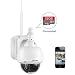 Dericam WiFi Outdoor Camera, WiFi PTZ Camera, 4x Optical Zoom, Auto-focus, 1.3 Megapixel, Pre-installed 16GB Memory Card, S1-16G White