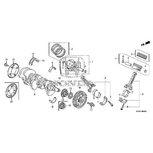 MIL Comes On with DTCs P0301 thru P0304 - 2008-2012 Honda Accord 18 Genuine Honda Parts - Ring Set (Std) (13011-5G0-A02)