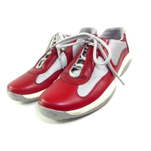 [Prada] [プラダ] ローカット スニーカー プラダスポーツ America's Cup レザー×メッシュ シューズ PS0906 靴 メンズ ＃6 レッド×グレー