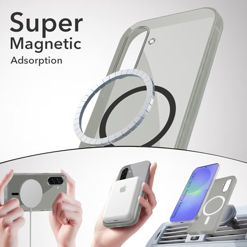 Image of Jkobi Lifetime Anti-Yellow MagSafe Compatible Clear Back Cover Case for Samsung Galaxy A36 5G (Sleek Hard Crystal | Shockproof and Camera Protection)