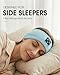 Sleep Headphones, Sleeping Headphones Stretchable Bluetooth Headband Wireless & Wired Palyback 2in1, Comfy Side Sleeping Earbuds with High Definition Stereo Speakers, Electronics Gifts for Men Women