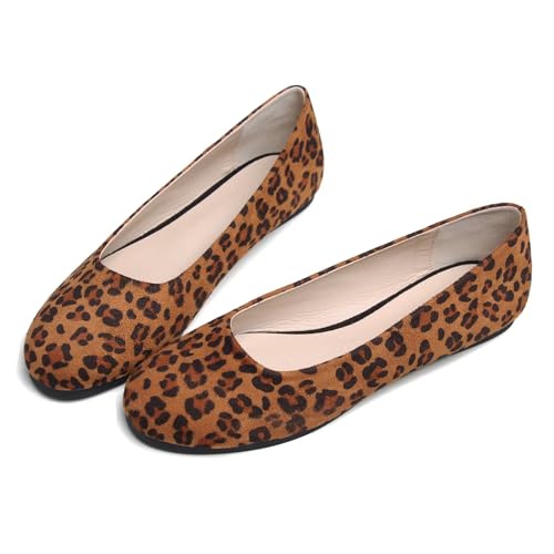 Image of Dear Time Women's Flats Comfortable Slip On Ballet Flats Soft Solid Casual Shoes