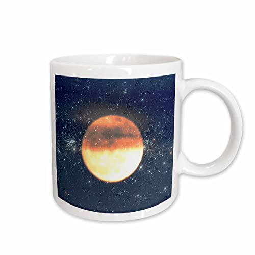 3dRose Misty Moon and Stars - Astronomy 15oz Mug