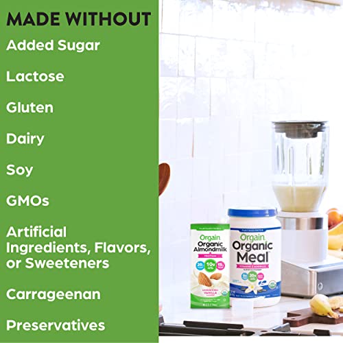 Orgain 235GG Organic Vegan Protein Almond Milk, Unsweetened Vanilla - 10G Plant Protein thumb #4