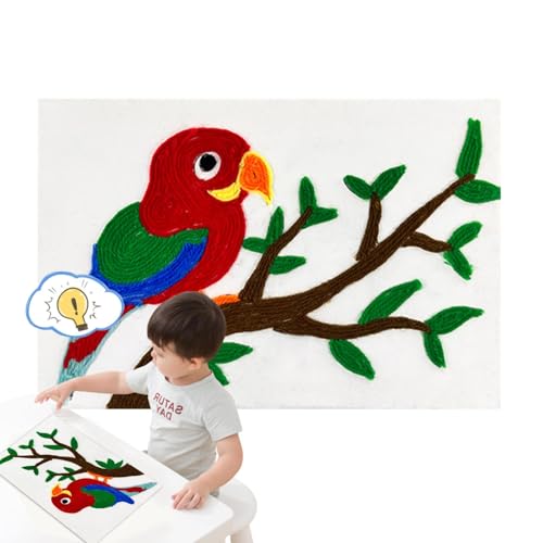 Kit de pintura infantil, artesanato de pintura infantil,Arte artesanal de pintura adesiva de fio par
