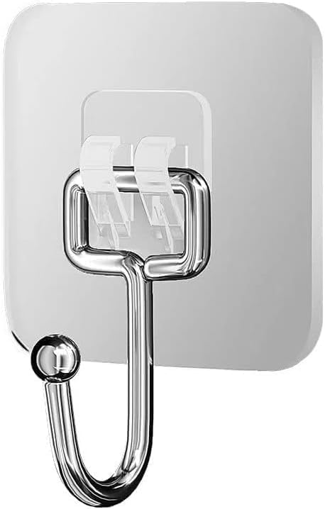Weiliya - Ganchos adhesivos grandes para colgar ganchos de pared resistentes de 22 libras, gancho autoadhesivo para toallas, impermeable,