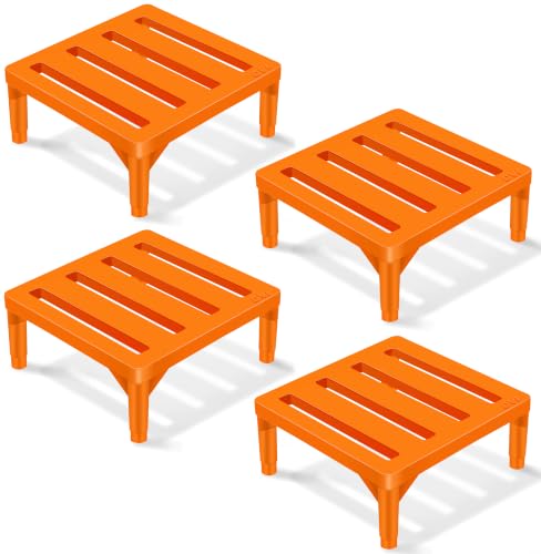 Image of DVI Heavy Duty Orange Plant Stand | Pack of 4 | Strong, Durable, Rust-Proof | Supports Up to 200 Kg | Indoor & Outdoor Use | Pot Stand for Big Size Plants | All Weather Resistant Pot Stand