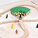 Wooden Train House Imaginative Play Multicolor Wood Train Toy with 5 Way Switch