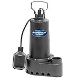 Superior Pump 92501 1/2 HP Cast Iron Submersible Sump Pump with Tethered Float Switch