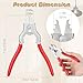 Feekoon Chain Pliers, 7 Inch Fixture Link Pliers, Malleable Iron Chain Pincers, Opener Closer Remover Pincers, Light Link Tool with Rubber Grip for Chandelier Shackle Light Fixture Accessories, Red