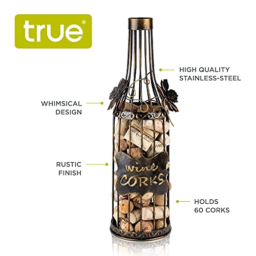 True Wine Cork Holder, Decorative Wine Cork Storage And Decor, Set Of 1, Rustic Bronze Finish #TOP1
