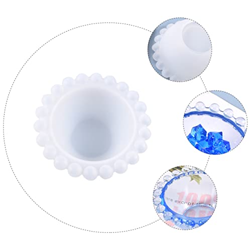 Tehaux SDYWL018968E39ZJ93EFQ 1Pc Lace Dish Bowl Epoxy Ring Plate Modls Creative Tableware Diy Ashtray Trinket Dish Diy Tools Diy Saucer Epoxy Casting Diy Tray Craft White thumb #1