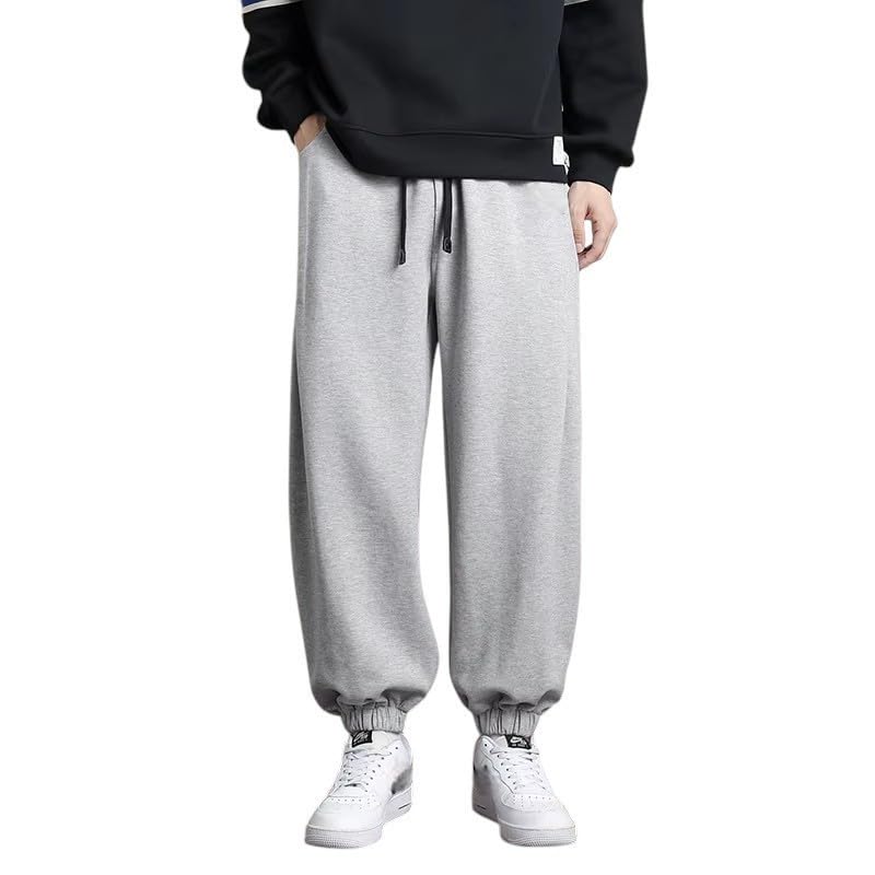 dockstreet Men Hiking, Camping and Trekking Sweatpants Baggy Jogger Pants ||Drawstring Joggers || 100% Pure Cotton || Breathable Airy for All Seasons