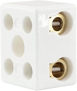 Ceramic Electrical High Frequency Two-in-Two-Out Ceramic Wiring Connectors Ceramic Connector Block Terminal Block 2pcs (Color : 19x10x15)