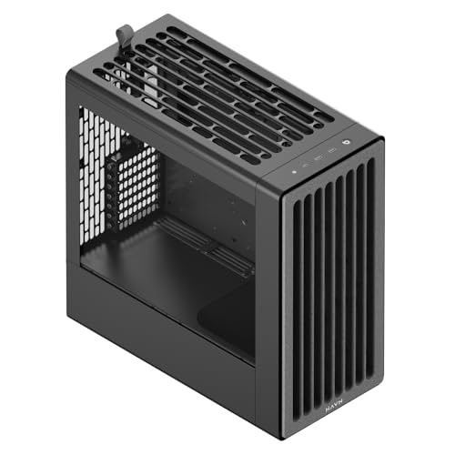 Image of HAVN BF 360 ATX Mid Tower PC Case, Semi-Open SGCC Steel Frame, SimpliCable Cable Management, Detachable Top Bracket, Quiet Operation, Premium Steel Build - Black