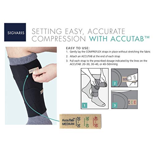 Image of 30-40 Mmhg Compreflex Below Knee W /Boot; Low Stretch; Med Tall;Black SIGVARIS