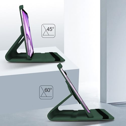 Image of TGK 360 Degree Rotating Flip Cover Case for iPad Air 11 Inch M4 /M3 /M2 2026 /2025 /2024 & Air 5th Gen 2022 /iPad Air 4th Gen 2020 10.9 Inch (Dark Green)